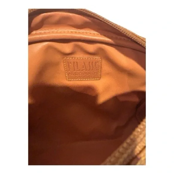 Alviero Martini Tan Map Print Shoulder Bag - Picture 7 of 12